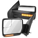 SCITOO Towing Mirrors Fit 2004-2014 For Ford For F150 Power Chrome Truck