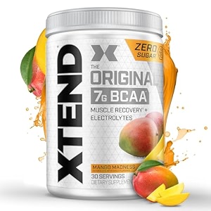 scivation xtend original bcaa powdermango madness-sugar free workout muscle recovery drink with 7g bcaa amino acid supplement with l glutamine amp electrolytes-405 gms30 servings
