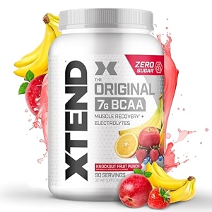 scivation xtend bcaas pre-workout 7g bcaas 0g carbssugar amp calories 35 leucine 25g l-glutamine 1g citrulline malate - 1291 g 90 servings fruit punch