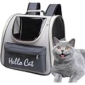 Scizor Pet Backpack Carrier with Two-Sided Window Foldable Pet Travel Carrier for Cats Small Dogs Up to 7 Kg Large Space Fully Ventilated for Travel Hiking Outdoor Use (Grey)
