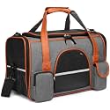 Scizor Pet Backpack Carrier with Two-Sided Window Foldable Pet Travel Carrier for Cats Small Dogs Up to 7 Kg Large Space Fully Ventilated for Travel Hiking Outdoor Use (Grey)