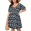 SCOMCHIC Womens Plus Size Summer Casual Sun Dress