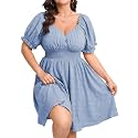 SCOMCHIC Womens Plus Size Summer Casual Sun Dress