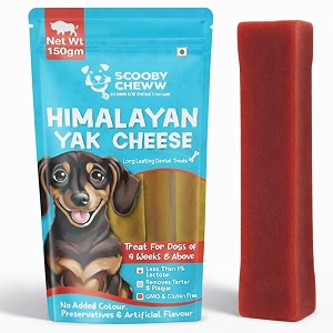 scooby cheww himalayan yak stick dog treat strawberry flavour  100 natural vegetarian yak cheese chew  protein amp calcium-rich dental hygiene snack  nutritious long-lasting chew for all breeds