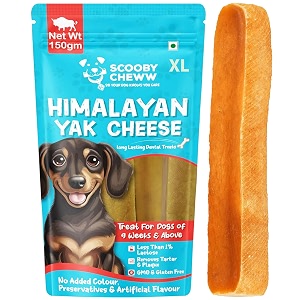 scooby cheww himalayan yak stick dog treat  100 natural vegetarian yak cheese chew  protein amp calcium-rich dental hygiene snack  long-lasting suitable for all breeds amp life stages