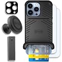 Scooch for iPhone 13 Pro Wallet Case Card Holder, Wingmate, Black