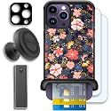 Scooch for iPhone 14 Pro Max Wallet Case Card Holder, Wingmate, Wildflowers