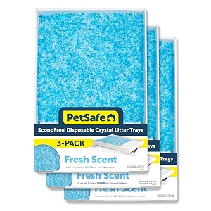 scoopfree litter tray refills with premium blue crystals - 3-pack