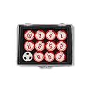 SCOPRO Soccer Coaching Magnets, Numbered Magnetic Player Markers for Soccer Coaching Board and Dry Erase Board Training, White/Red