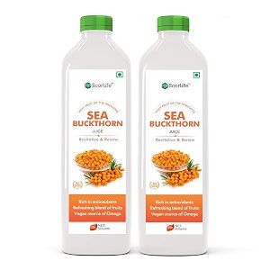 scorlife marketing sea buckthorn juice-1000ml each  himalayan berry  immunity booster vegan health supplement  enrich with omega 367 amp 9  rich in vitamin c  no added sugar pack of 2