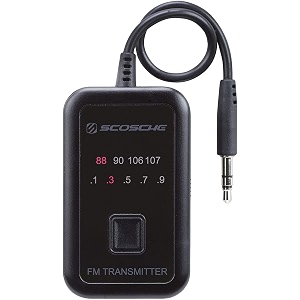 scosche fmt4r tunein battery powered universal wireless fm transmitter - black