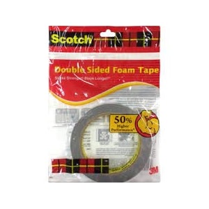 scotch 3 m double sided foam tape 24 cm x 3 m - pack of 3