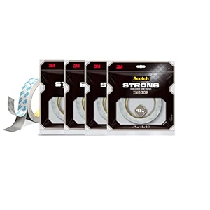 scotch 3m scotch double sided foam tape 24cm x 3m - pack of 4