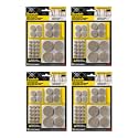 Scotch Felt Pads, Round, Assorted Sizes, Beige, 4 Pack (648 Pieces)