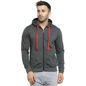 Scott International Mens Solid Cotton Hoodies for