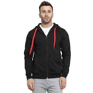 Scott International Mens Solid Cotton Hoodies for