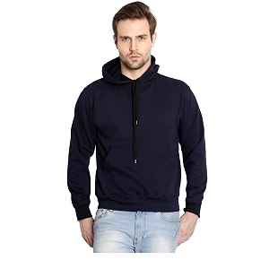 Scott International Mens Solid Cotton Hoodies for