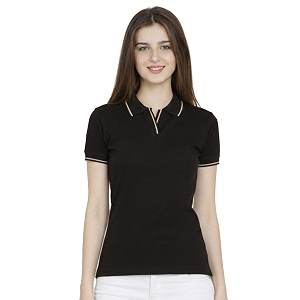 Scott International Womens Cotton Polo T-Shirt