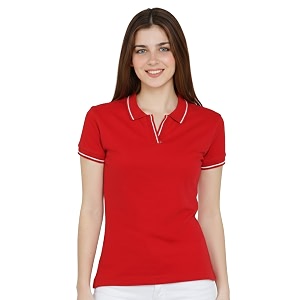 Scott International Womens Cotton Polo T-Shirt