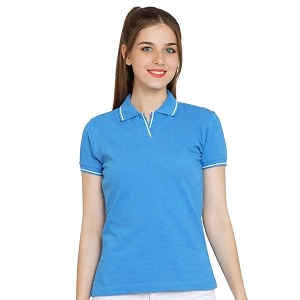 Scott International Womens Cotton Polo T-Shirt