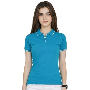 Scott International Womens Cotton Polo T-Shirt