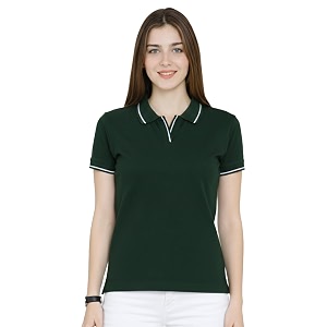 Scott International Womens Cotton Polo T-Shirt