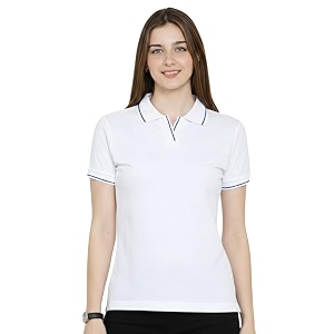 Scott International Womens Cotton Polo T-Shirt