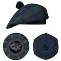 Scottish Hat Tam o Shanter Scottish Bonnet Tartan Hat P.V Tartan (Polyviscose) Wool Blend with Pompom | One Size fits All.