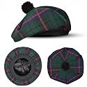 Scottish Hat Tam o Shanter Scottish Bonnet Tartan Hat P.V Tartan (Polyviscose) Wool Blend with Pompom | One Size fits All.