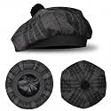Scottish Hat Tam o Shanter Scottish Bonnet Tartan Hat P.V Tartan (Polyviscose) Wool Blend with Pompom | One Size fits All.