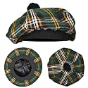 Scottish Hat Tam o Shanter Scottish Bonnet Tartan Hat P.V Tartan (Polyviscose) Wool Blend with Pompom | One Size fits All.