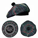 Scottish Hat Tam o Shanter Scottish Bonnet Tartan Hat P.V Tartan (Polyviscose) Wool Blend with Pompom | One Size fits All.