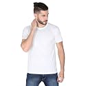 Men39s Polyester Round Neck Sports White T-Shirt