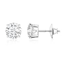 Scottsdale Diamond 14K Gold 0.5 to 4 Carat Certified Lab Grown Diamond Stud Earrings for Women Her Round Cut 4 Prong Screw Back Fine Jewelry (E/F Color, VS1-VS2 Clarity) Graduation | Mothers Day | Anniversary