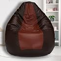 SCOUCH Jumbo Brown Tan Teardrop Bean Bag Cover (Brown Tan) (Bean Bag Without Beans)