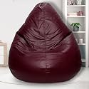 SCOUCH Jumbo Maroon Teardrop Bean Bag Cover (Maroon) (Bean Bag Without Beans)