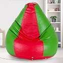 SCOUCH Large Pink Green Teardrop Bean Bag Cover (Pink Green) (Bean Bag Without Beans)