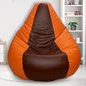 SCOUCH XL Orange Brown Teardrop Bean Bag Cover (Orange Brown) (Bean Bag Without Beans)