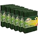 Scouring Pads - Heavy Duty Household Cleaning Scrubber with Non-Scratch Anti-Grease Technology - Reusable Scrubbing Pads – Green, 24 Pack