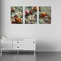 SCPmarts Modern Art Floral Painting For Living Room Bedroom Office Wall Decoration Wood Premium Paintings With Frame For Home Decoration (Pattern 1, 12 Inch x 16 Inch)