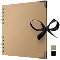 Scrapbook Album, 36 Pages, 7 x 7 Inch, Brown Photo Album, Scrap Book