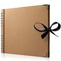 Scrapbook Album, 50 Pages, 11 x 8.5 Inch, Brown Photo Album, Scrap Book