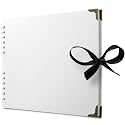 Scrapbook Album, 50 Pages, 11 x 8.5 Inch, White Photo Album, Scrap Book