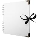 Scrapbook Album, 60 Pages, 8 x 8 Inch, White Photo Album, Scrap Book