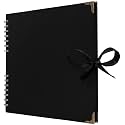 Scrapbook Album, 70 Pages, 10 x 10 Inch, Black Photo Album, Scrap Book