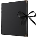Scrapbook Album, 80 Pages, 11 x 11 Inch, Black Photo Album, Scrap Book