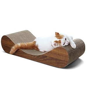 scratchme cat scratcher cardboard lounge bed wood