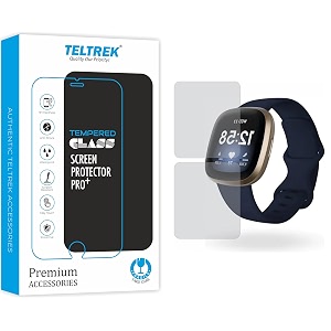 screen protector compatible with fitbit versa 3 smartwatch full hydrogel tpu screen guard not a tempered glass pack of 2