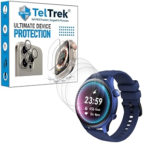 3 pack screen guard compatible with fastrack vivid pro 14334 inch smartwatch hydrogel tpu screen protector not a tempered glass screenguard