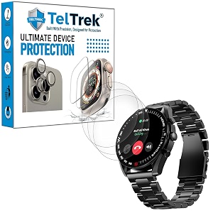 3 pack screen guard compatible with goboult mirage 139 inch smartwatch hydrogel tpu screen protector not a tempered glass screenguard